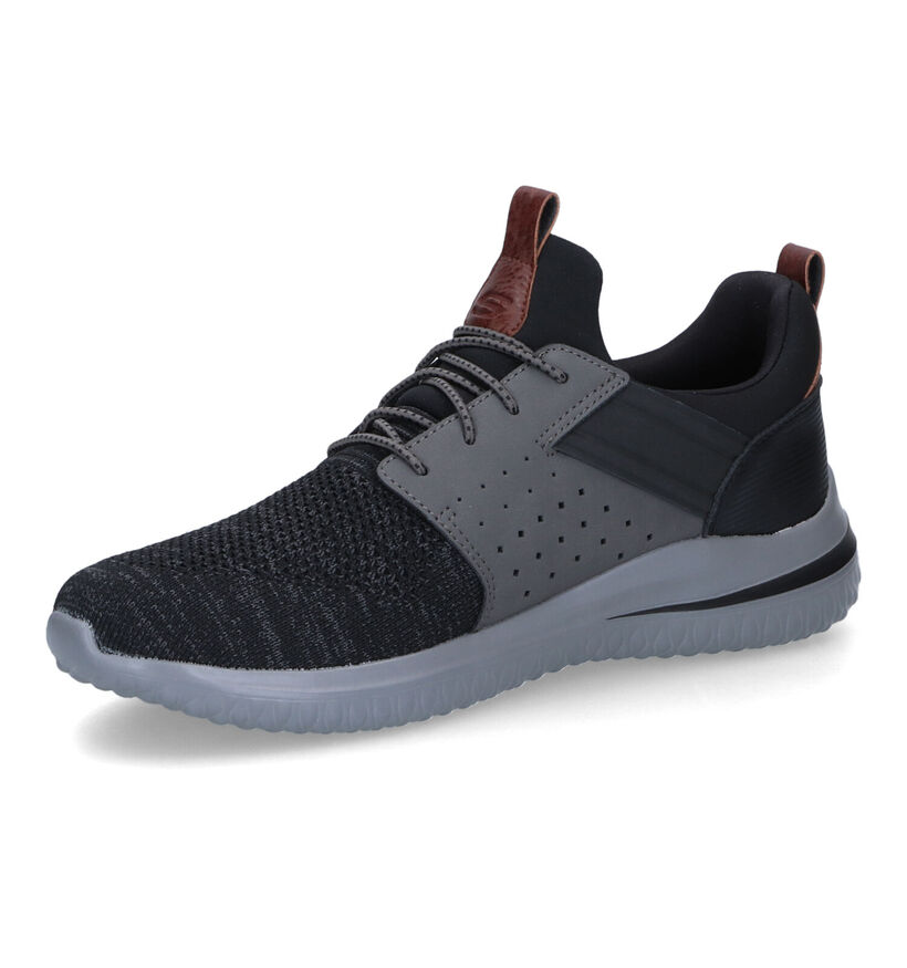 Skechers Delson Kaki Slip-on Sneakers voor heren (318132) - geschikt voor steunzolen