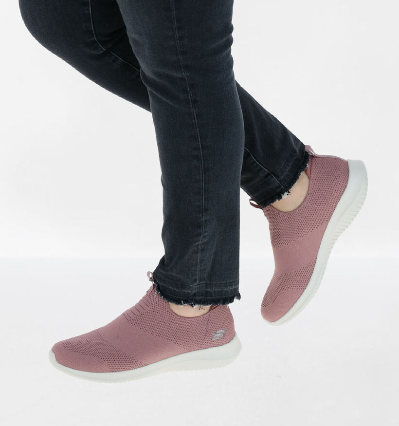 Skechers Ultra Flex First Take Zwarte Slip-on Sneakers voor dames (310629) - geschikt voor steunzolen