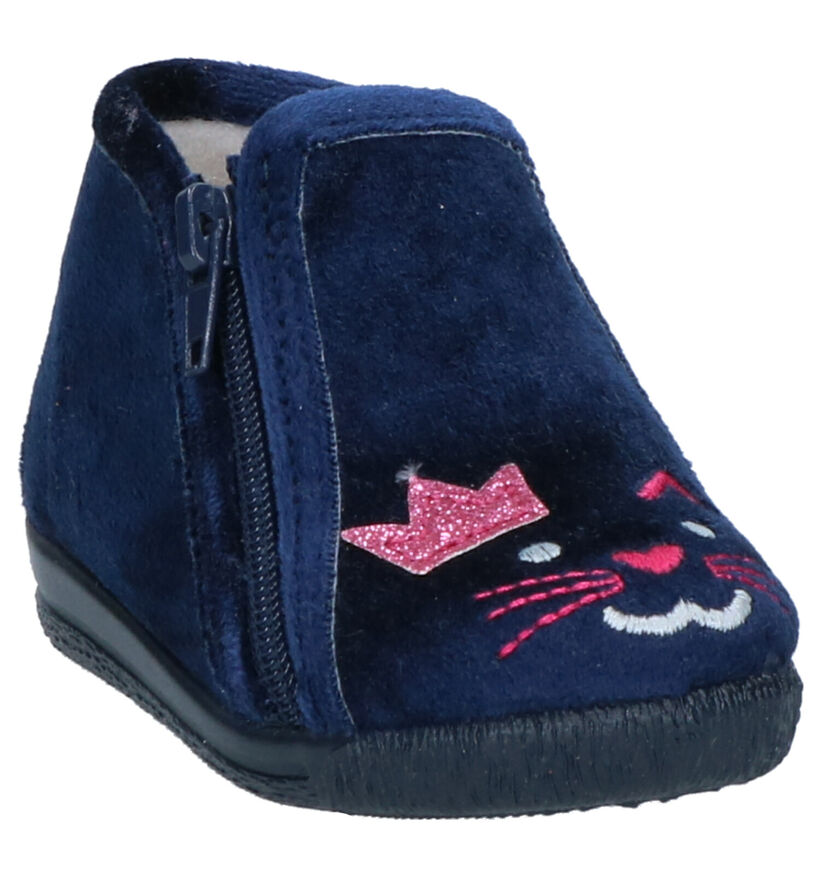 Bellamy Kel Blauwe Pantoffels in stof (262440)