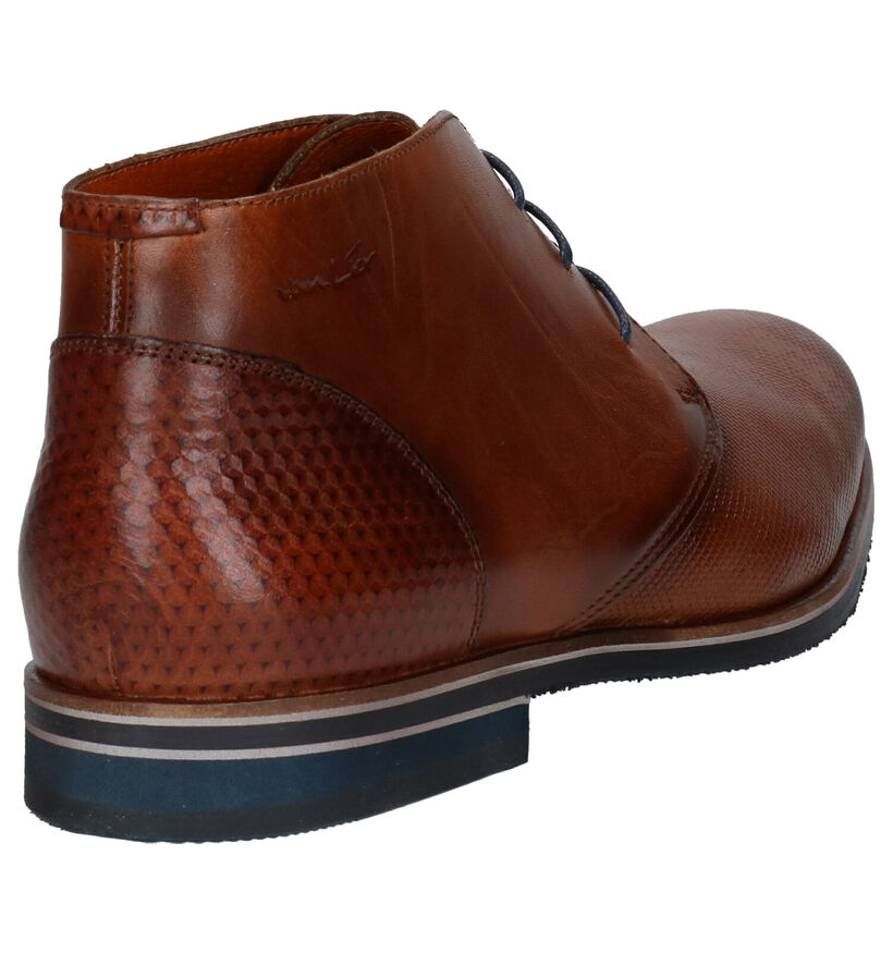 Van Lier Chaussures hautes en Cognac en cuir (261902)