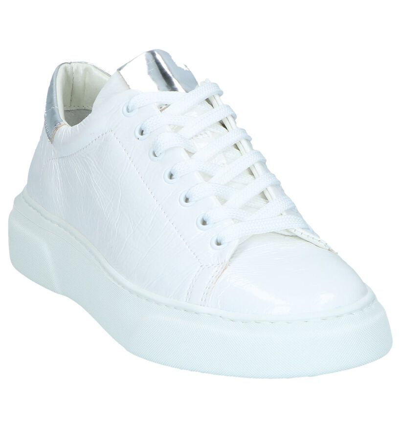 Witte Lage Sneakers Hip in lakleer (249230)