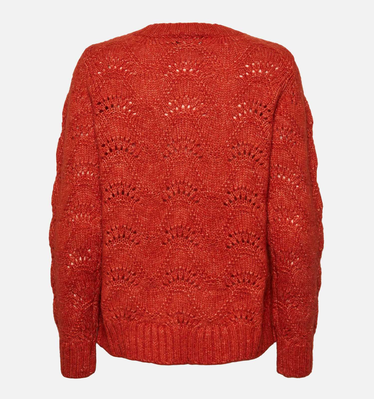 Pieces Bibbi Rode Trui met v hals Dames Truien Online op TORFS.BE