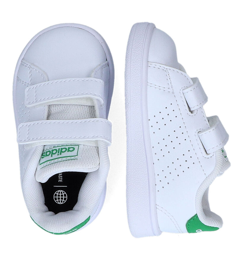 adidas Advantage Baskets en Blanc pour filles, garçons (350568) - pour semelles orthopédiques
