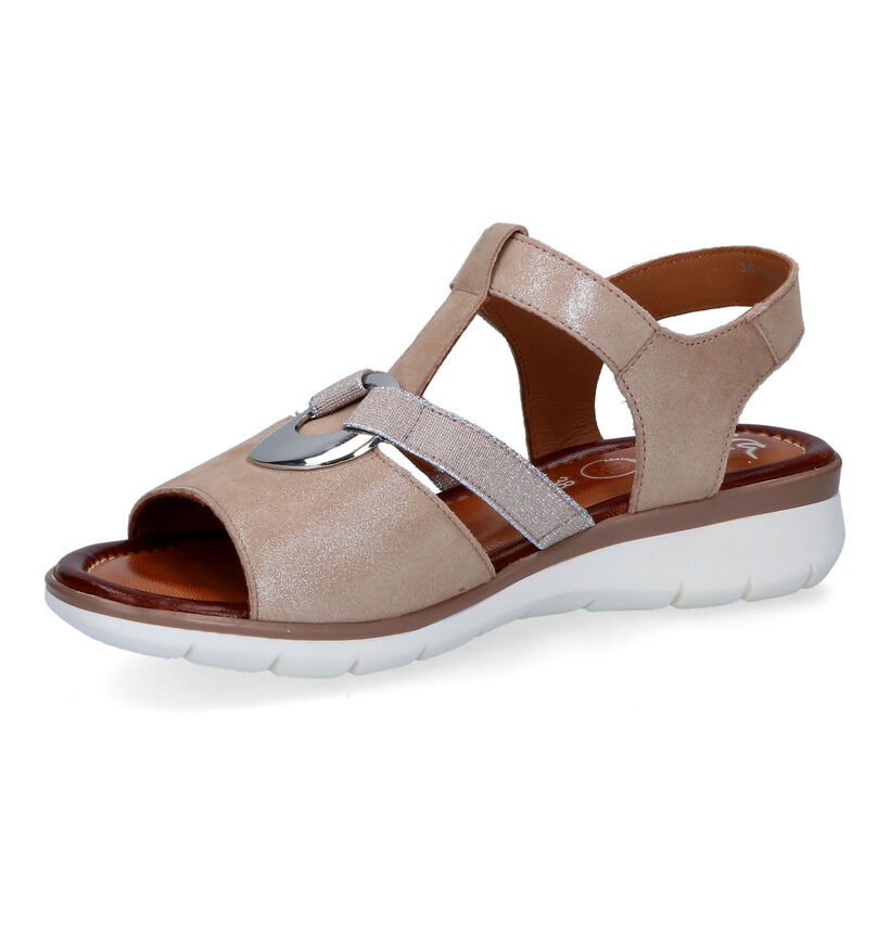 Ara Kreta Beige Sandalen in nubuck (307675)