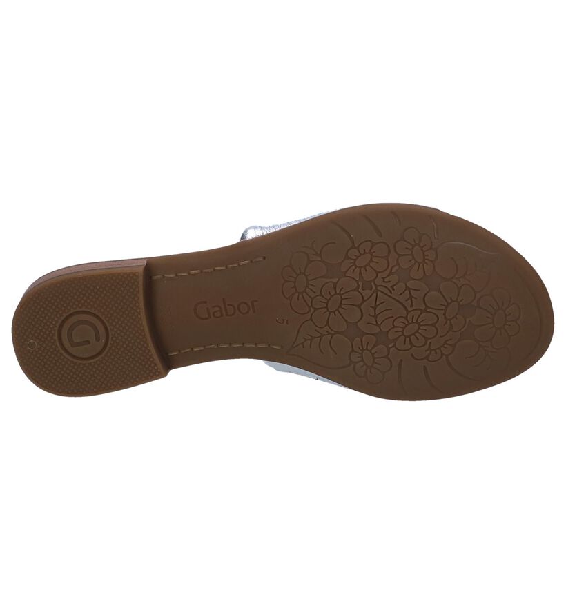 Gabor Comfort Nu-pieds plates en Or en cuir (245580)