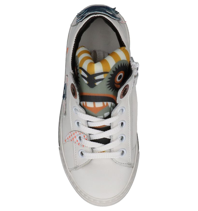 Rondinella Witte Lage Geklede Sneakers met tekening , , pdp