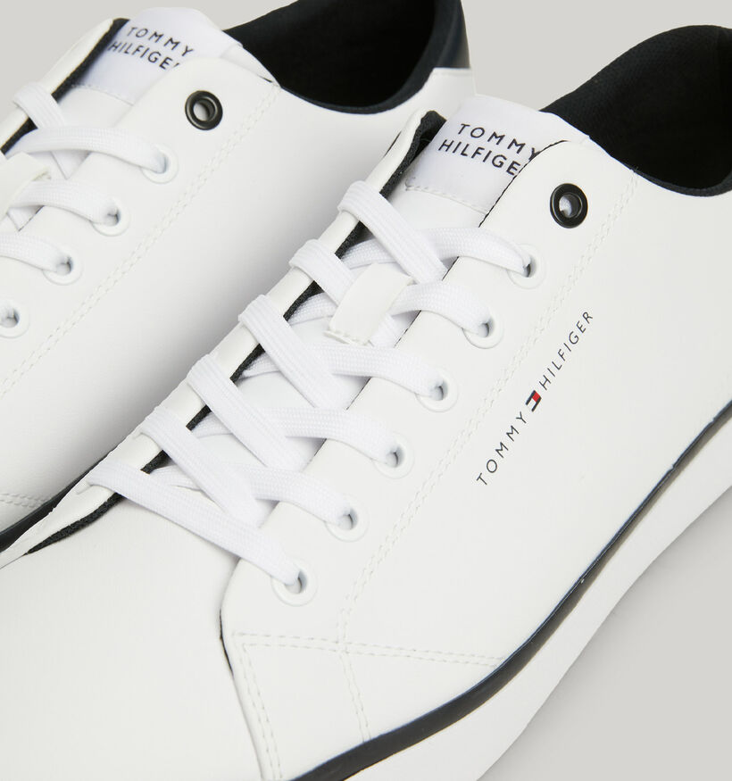 Tommy HilfigerVulc Low Chambray Witte Veterschoenen voor heren (352825)