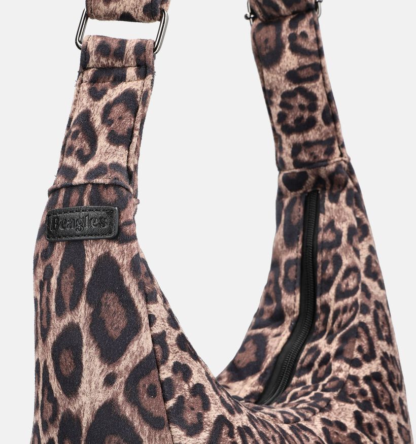 Beagles Leopard Bruine Schoudertas voor dames (374356)