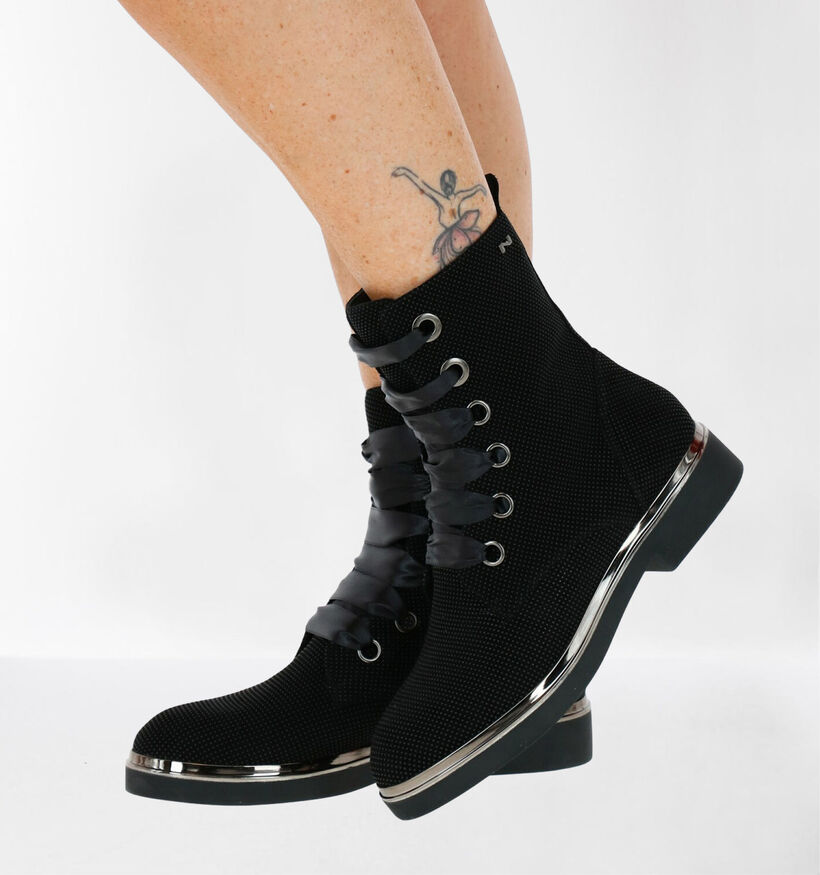 Nathan-Baume Zwarte Bottines in daim (283266)