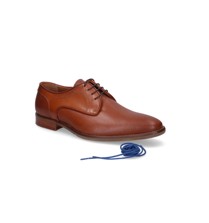 Via Borgo Cognac Geklede Veterschoenen voor heren (310400)