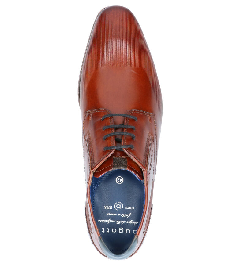 Bugatti Chaussures habillées en Cognac en cuir (255341)