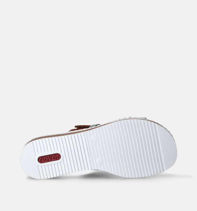 Rieker Kaki Slippers met sleehak voor dames (354928)