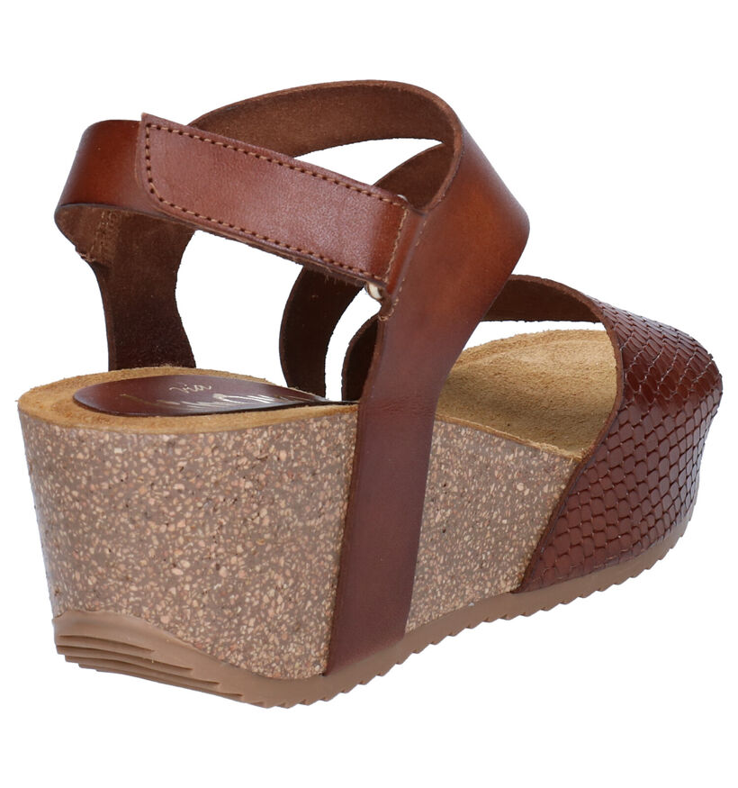 Via Limone Cognac Sandalen in leer (273195)