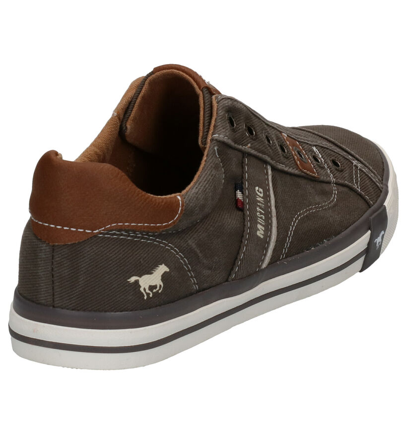 Mustang Slip-ons en Gris en textile (303652)