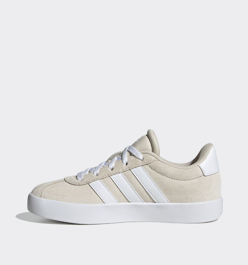 adidas VL Court 3.0 Lichtbeige Sneakers voor jongens (372599) - geschikt voor steunzolen