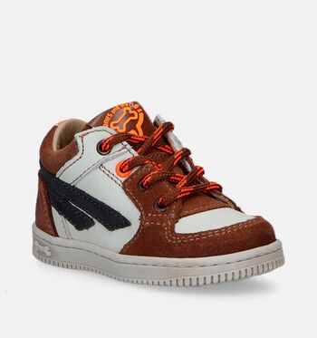 STONES and BONES Sneakers Cognac/Blauw/Groen