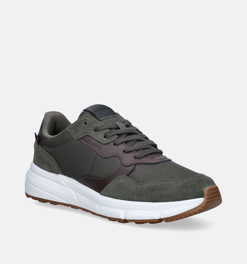 Tommy Hilfiger Faston Cordura Mix Chaussures à lacets en Vert pour hommes (345809) - pour semelles orthopédiques