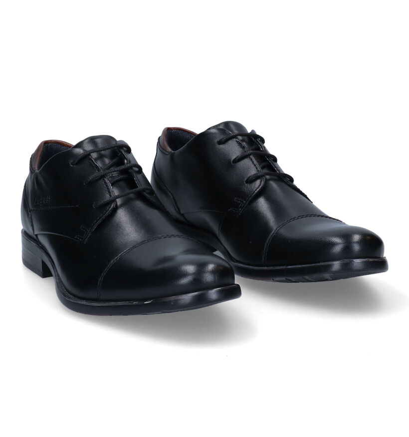 Bugatti Licio Zwarte Geklede Veterschoenen voor heren (302210)