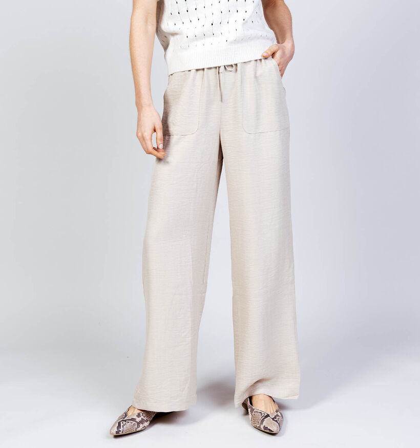 Vero Moda Melaney Loose Pantalon en Beige pour femmes (369436)