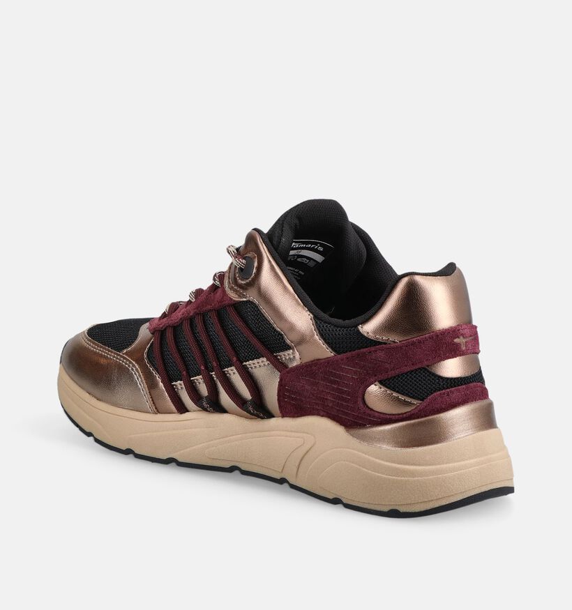 Tamaris Gouden/Multi Veterschoenen voor dames (378110) - geschikt voor steunzolen