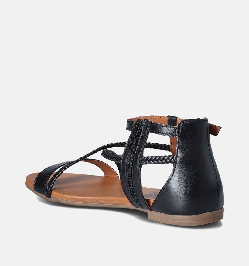 Tamaris Sandales plates en Noir pour femmes (354410)