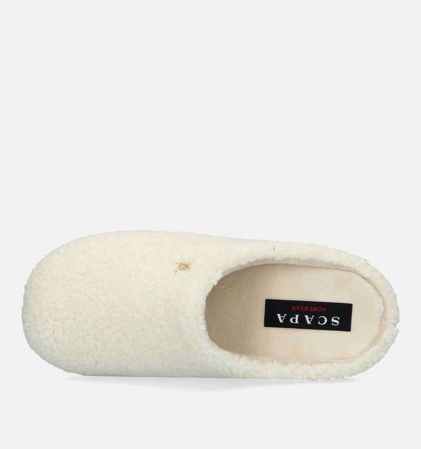 Scapa Ecru Teddy Pantoffels voor dames (332652)