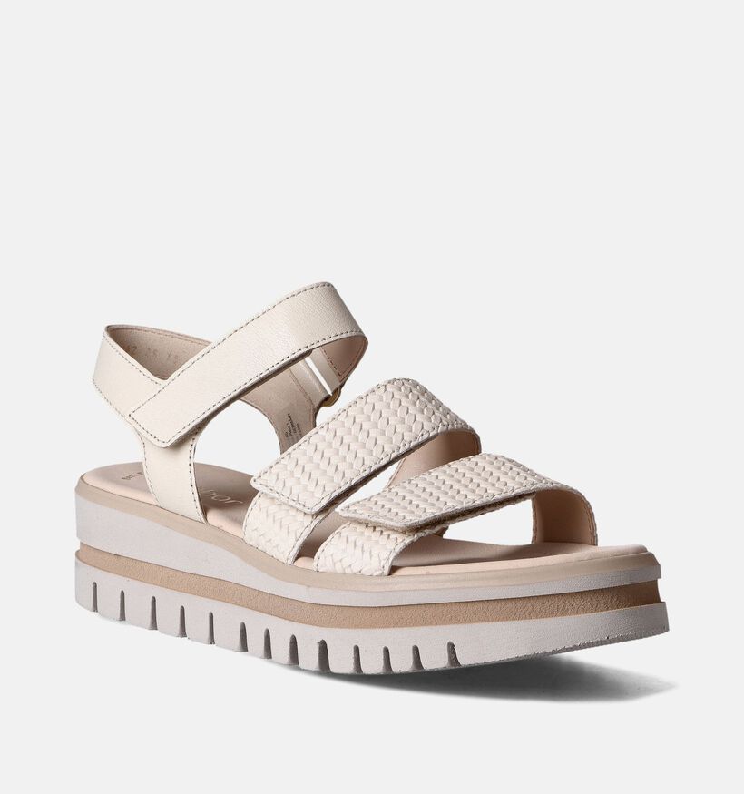 Gabor Best Fitting Sandales avec talon compensé en Blanc pour femmes (355087)