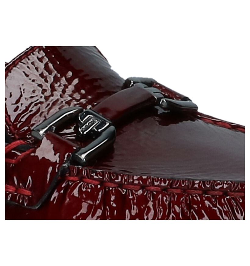 Geox Elidia Donker Rode Mocassins, , pdp