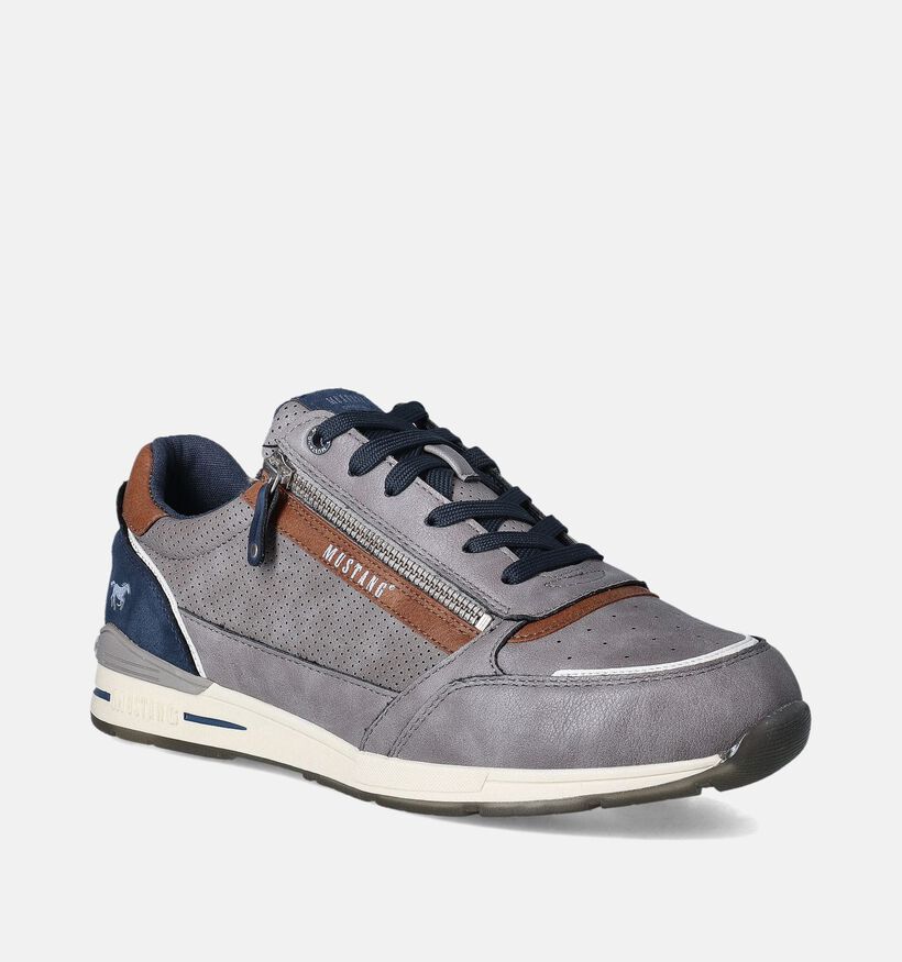 Mustang Grijze Veterschoenen voor heren (351331)
