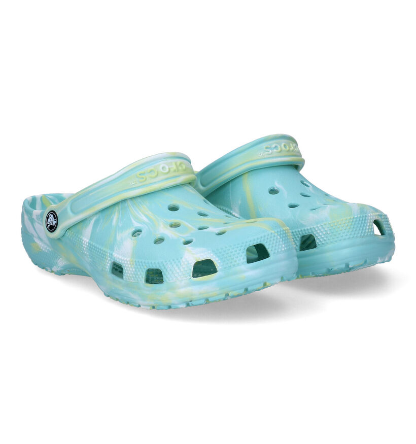Crocs Classic Marbled Clog Nu-pieds en Bleu en synthétique (306860)