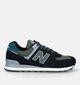 New Balance U 574 Baskets en Noir pour hommes (327269) - pour semelles orthopédiques