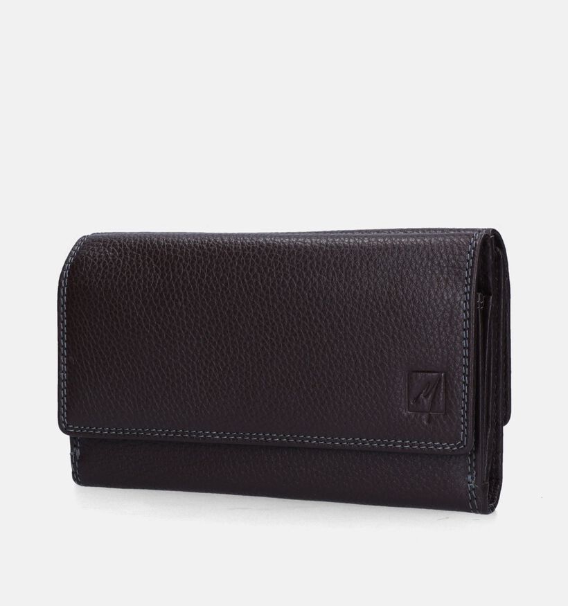 Label M Porte-monnaies zippé en Marron pour femmes (365813)