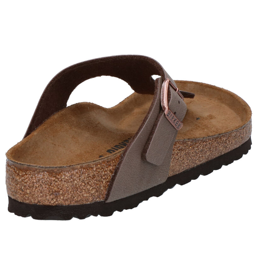 Birkenstock Gizeh Birko-Flor Zwarte Teenslippers voor dames (338058)