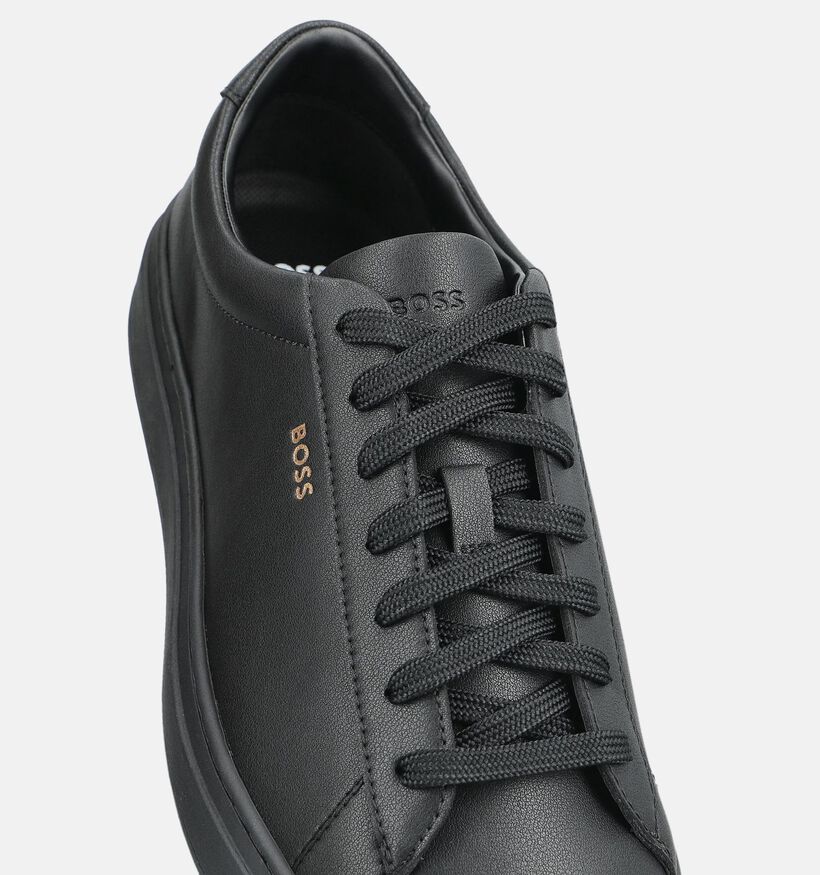 BOSS Kieran Tenn Chaussures plates en Noir pour hommes (375715) - pour semelles orthop&eacute;diques