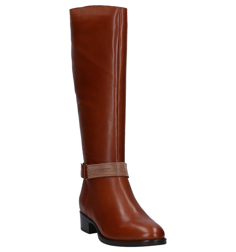 River Island Escape Bottes en Cognac en verni (281916)