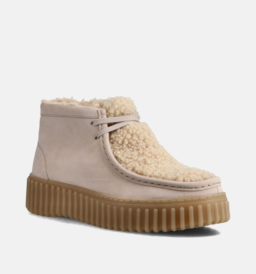 Clarks Torhill Moss Bottines motardes en Taupe pour femmes (361959) - pour semelles orthopédiques