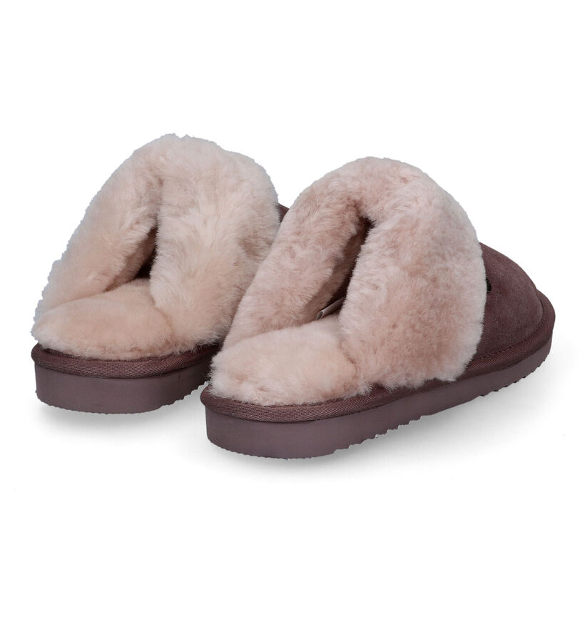 Warmbat Flurry Cognac Wollen Pantoffels voor dames (329908)