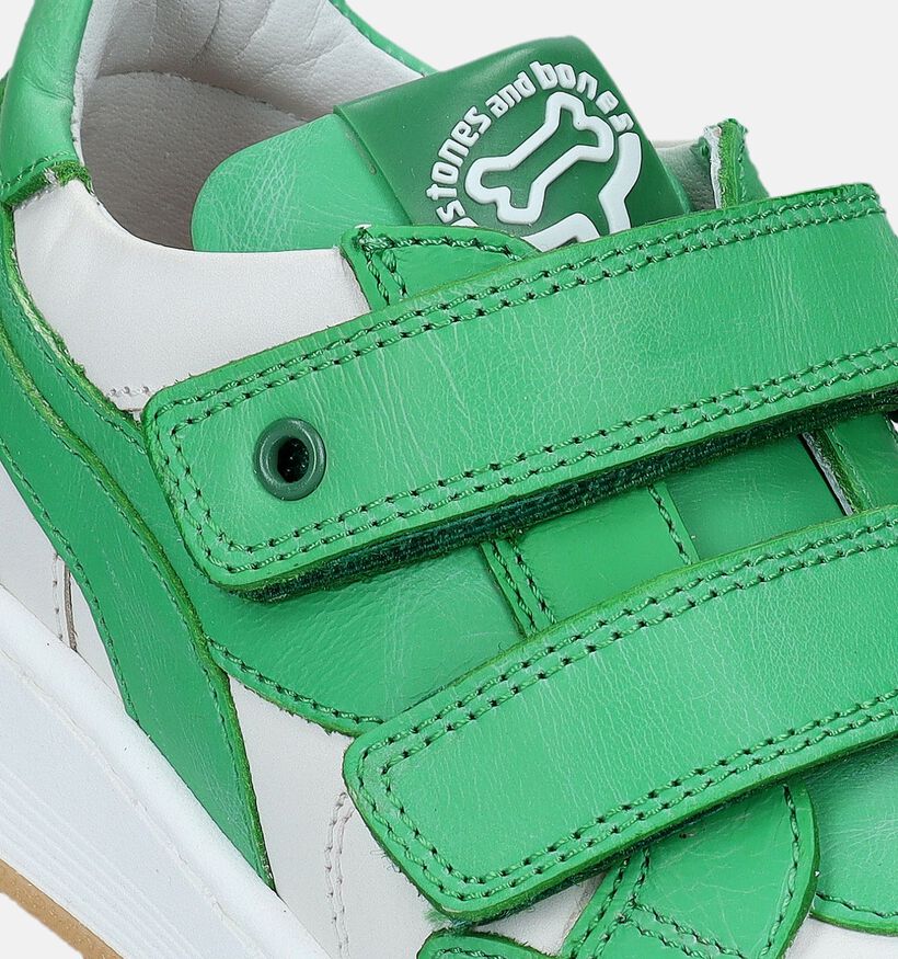 STONES and BONES Ricer Chaussures à velcro en Vert pour garçons (336575) - pour semelles orthopédiques