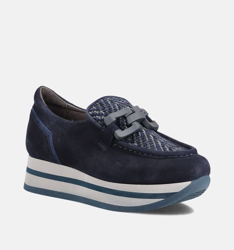 Softwaves Chaussures sans Lacets en Bleu pour femmes (364905) - pour semelles orthopédiques