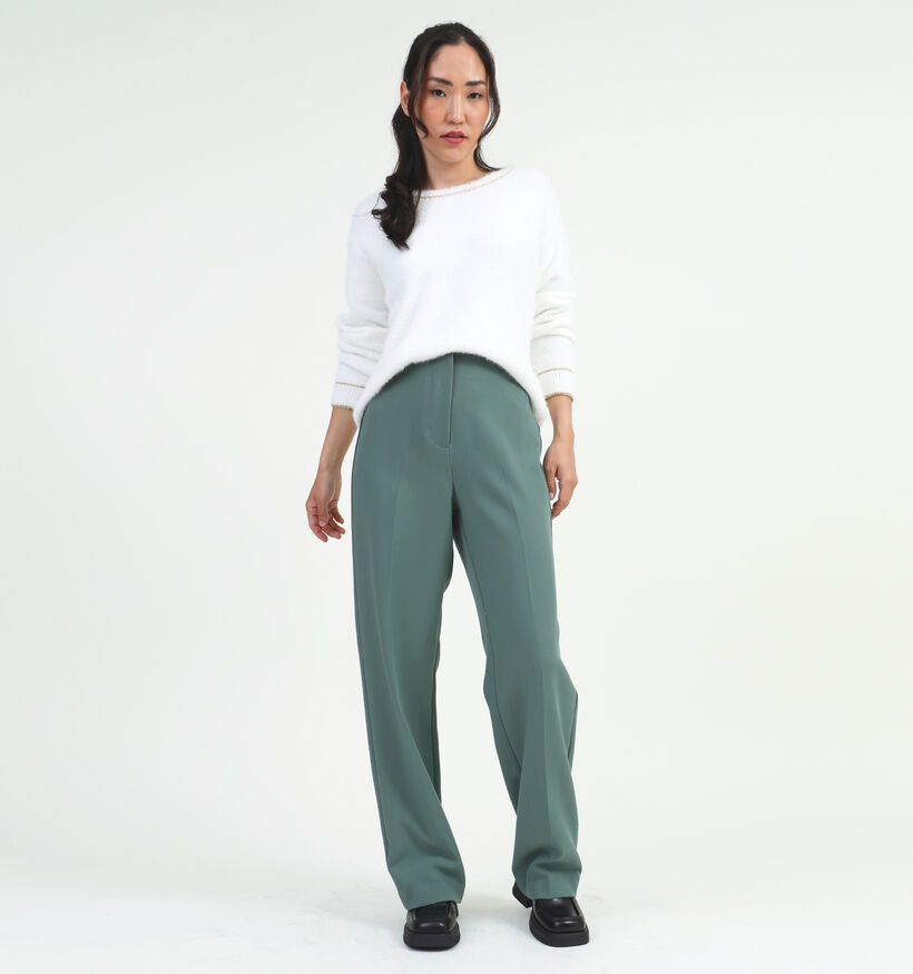 Vero Moda Sandy Pantalon chino en Vert L30 pour femmes (328968)