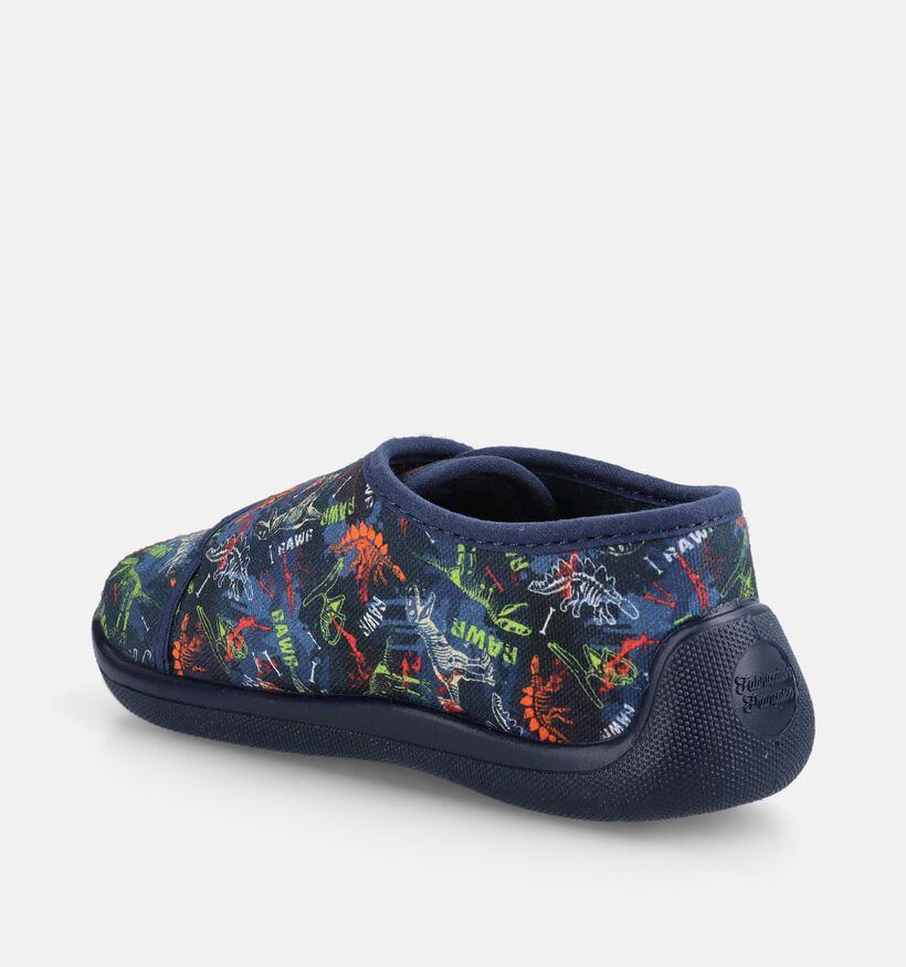 Milo & Mila Grivois Donkerblauwe Pantoffels voor jongens (381156) - geschikt voor steunzolen