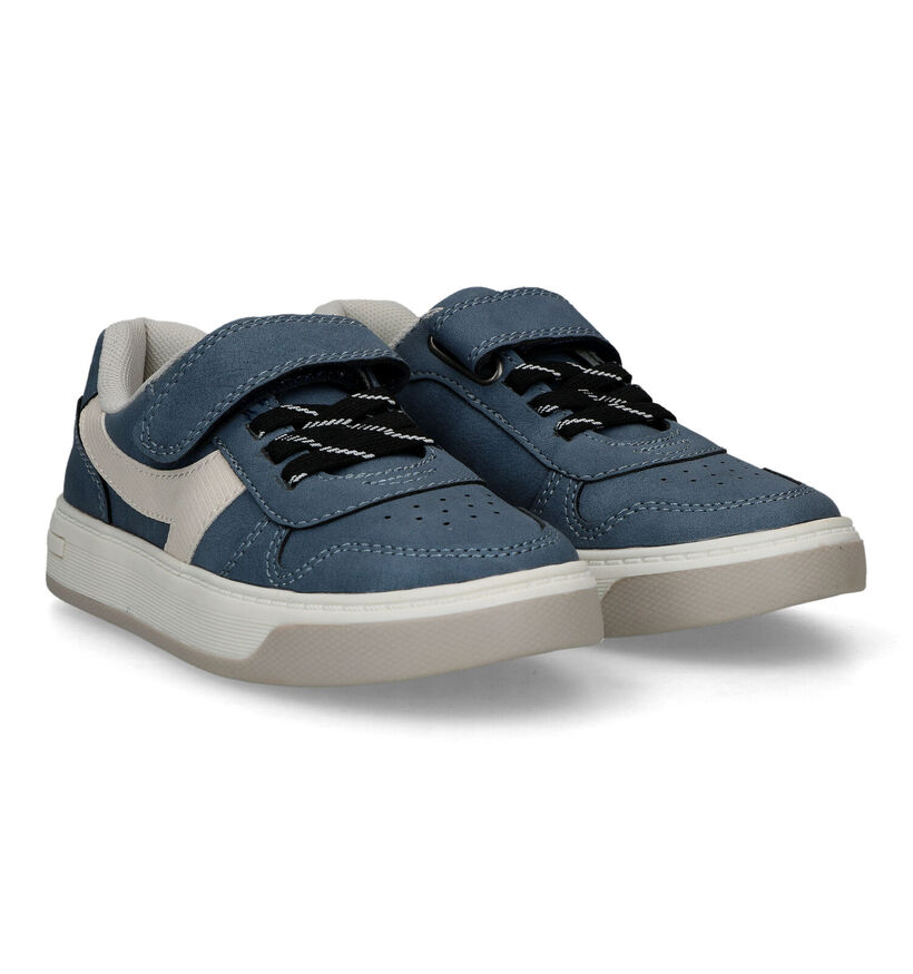 Hampton Bays Chaussures à scratch en Bleu pour garçons (320762) - pour semelles orthopédiques