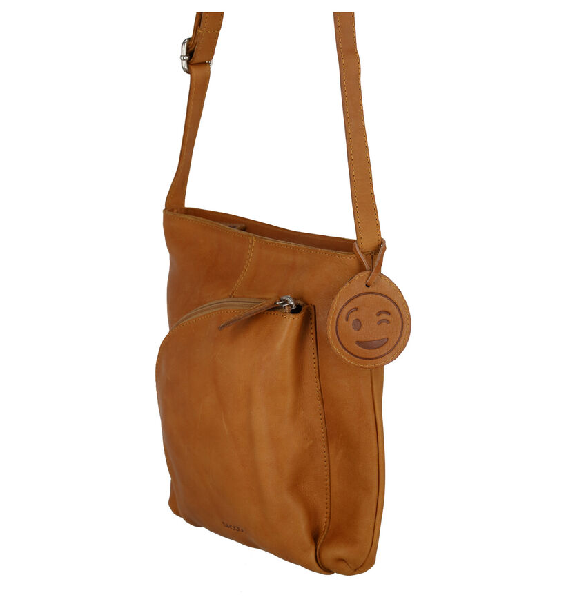 Saccoo Filico Sac porté croisé en Noir en cuir (291758)