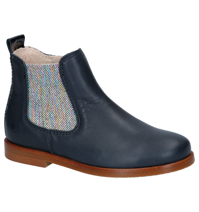 Beberlis Bottines Chelsea en Bleu foncé pour filles (297352)