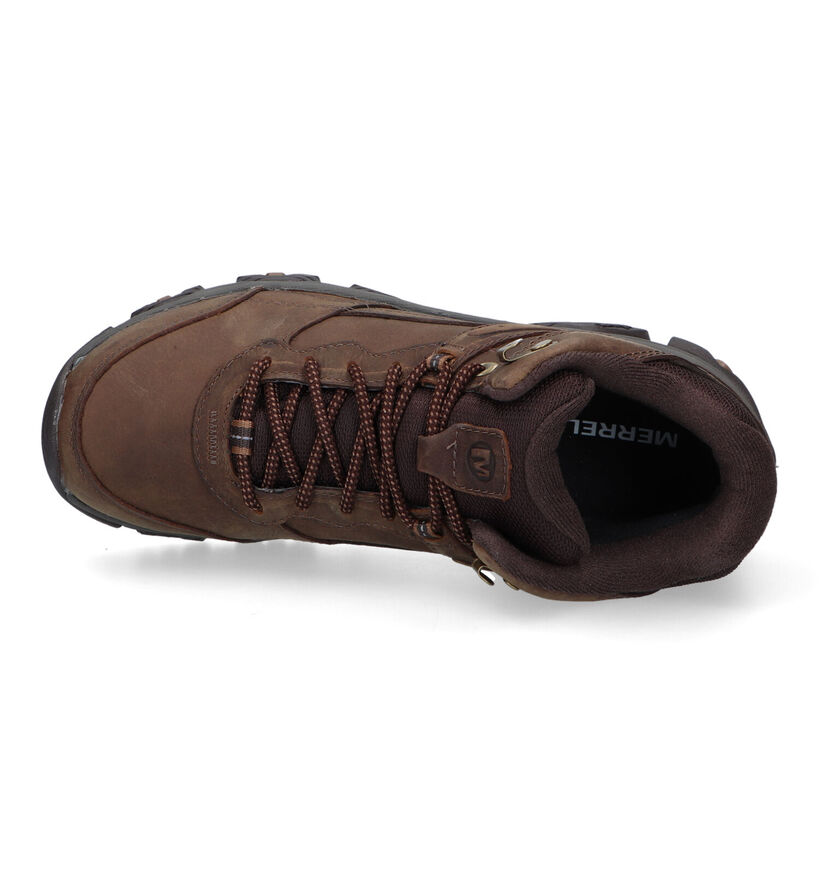 Merrell Moab Adventure 3 Chaussures de randonn&eacute;e en Cognac pour hommes (310187) - pour semelles orthop&eacute;diques