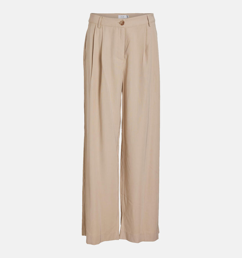 Vila Winnie Agnete Pantalon large en Beige pour femmes (342130)