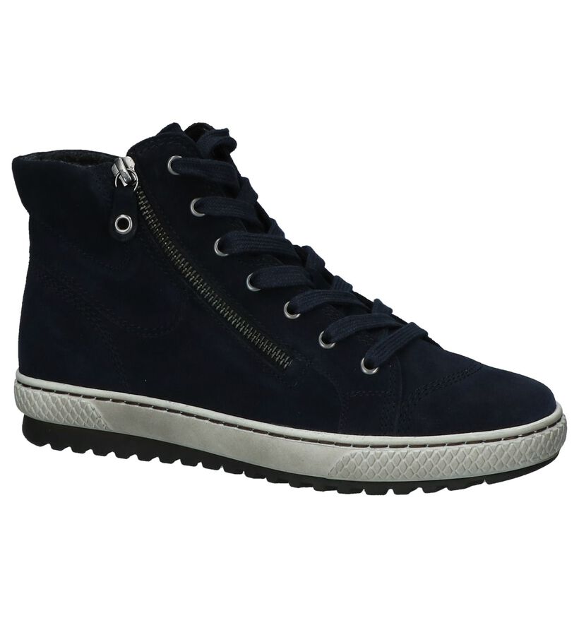 Gabor Baskets hautes en Bleu foncé en daim (222768)