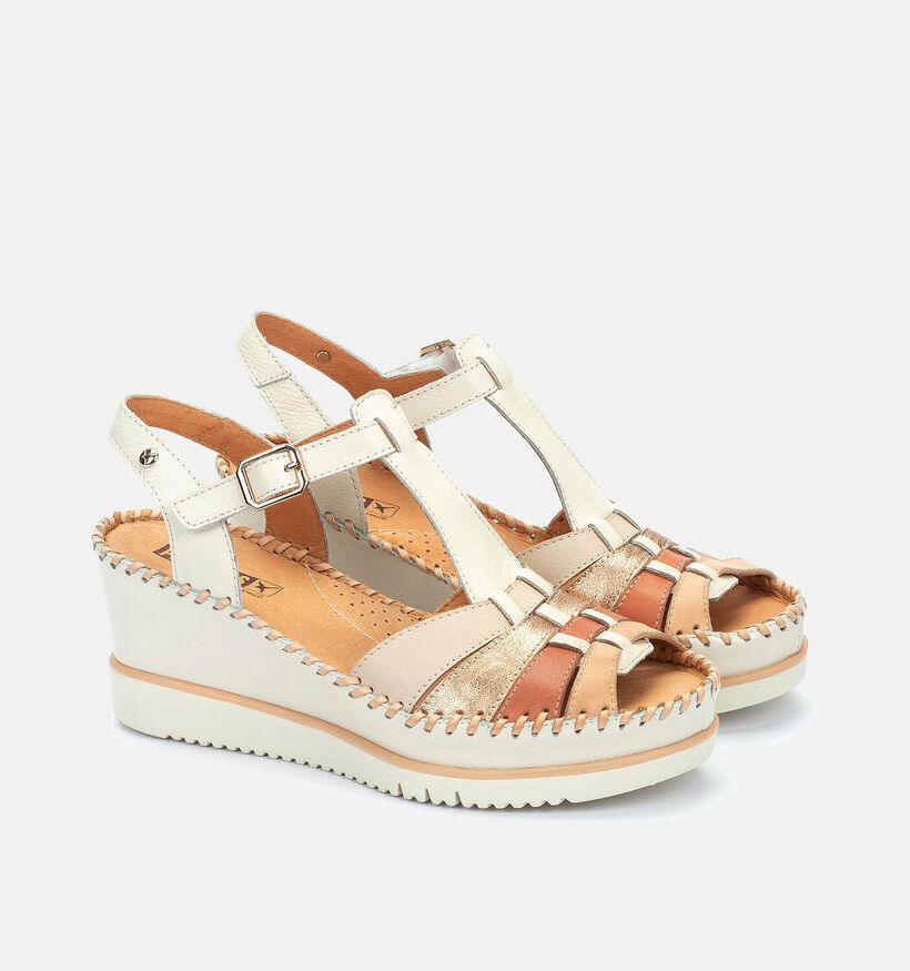 Pikolinos Aguadulce Ecru Sandalen met sleehak voor dames (354683)