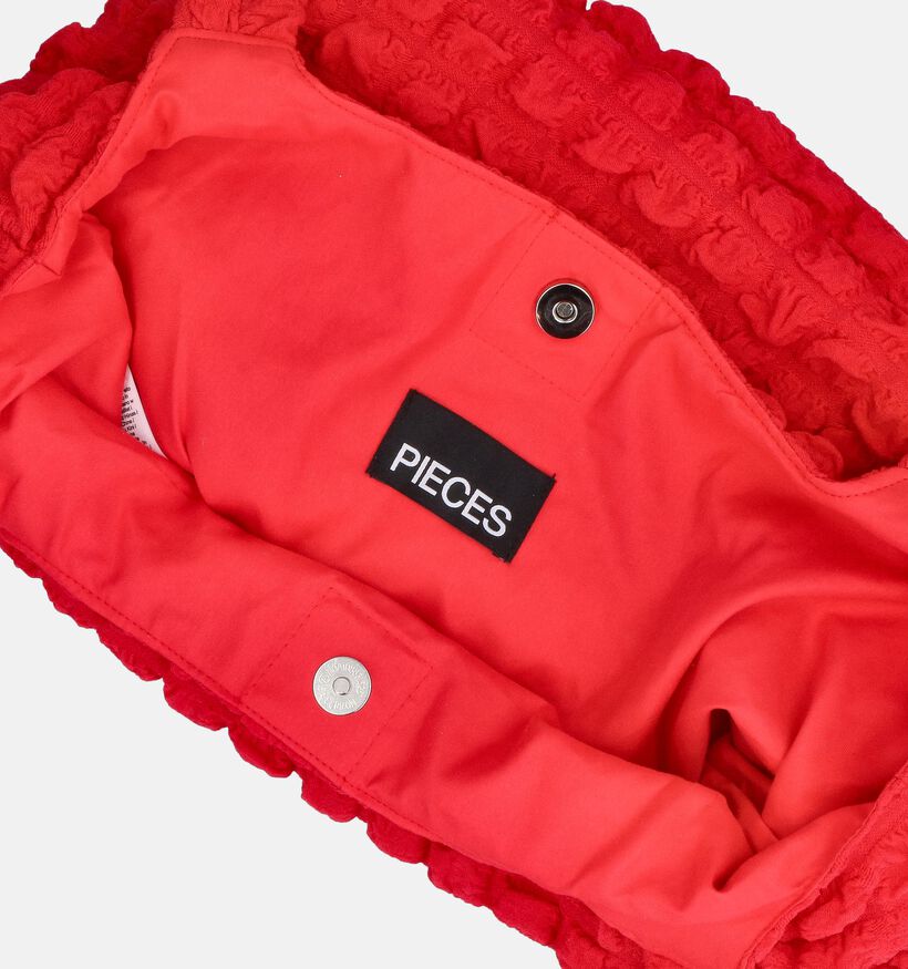Pieces Finna Waffle Shopper Rood voor dames (351092)