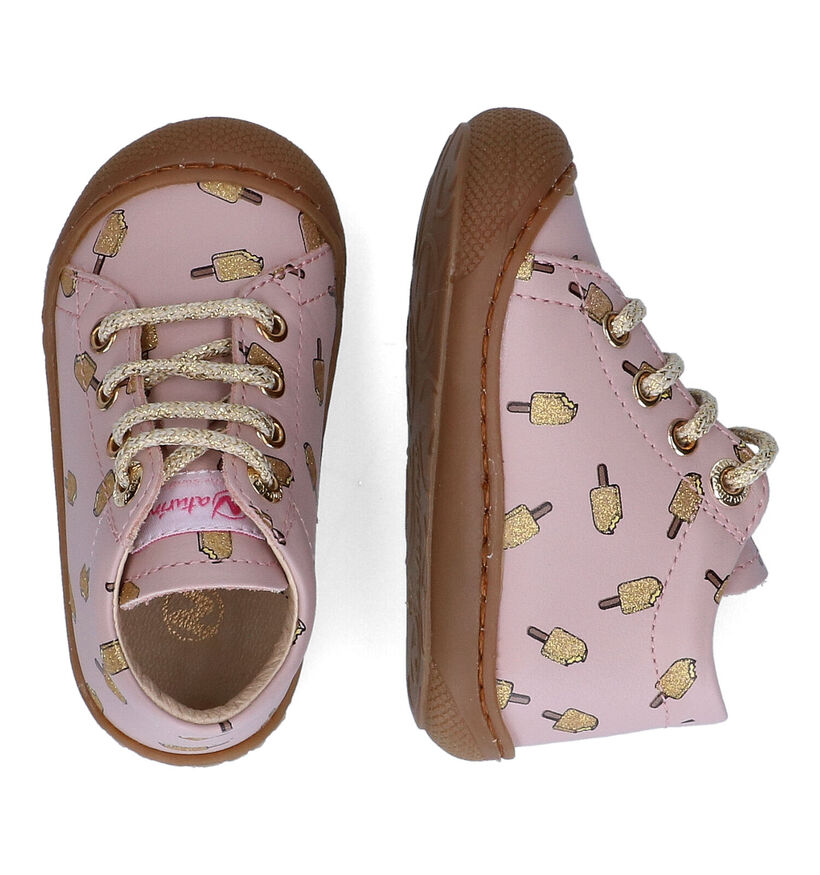 Naturino Cocoon Roze Babyschoenen voor meisjes (316120) - geschikt voor steunzolen